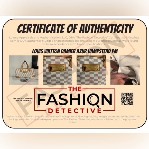 Authentic Louis Vuitton Hampstead Azure pm bag + COA - Picture 3 of 16